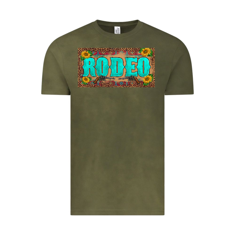 Western Rodeo Sunflowers Weapon  License Plate Template Vintage Tee by BarkalooDesign | Teevron