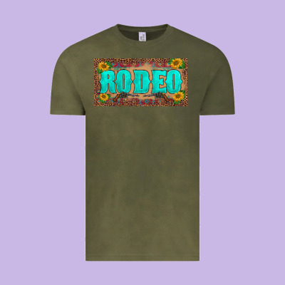 Western Rodeo Sunflowers Weapon  License Plate Template Vintage Tee Designed By Barkaloodesign