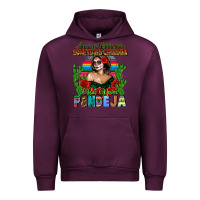 Mauve Wine Mexican Chingona Urban Hoodie - FaDigitalArtStudio