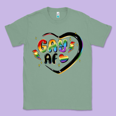 Gay Af Classic Tee Designed By Maliassmallbusiness