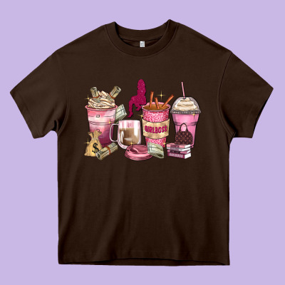 Girl Boss Coffee Cups Heavy Core Tee Designed By Zillion Design Studio