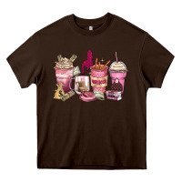 Chocolate Brown Girl boss coffee cups Heavy Core Tee - Zillion Design Studio