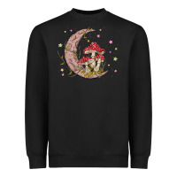Black moon and mushrooms Heavyweight Sweatshirt - MaliasSmallBusiness