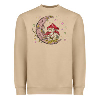 Mushroom moon and mushrooms Heavyweight Sweatshirt - MaliasSmallBusiness
