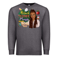 Charcoal Heather black teacher magic with afro Premium Sweatshirt - NancyCooperArtShop