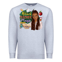 Heather Grey black teacher magic with afro Premium Sweatshirt - NancyCooperArtShop