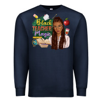 Navy black teacher magic with afro Premium Sweatshirt - NancyCooperArtShop