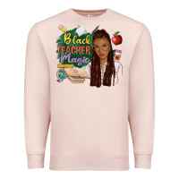 Pale Pink black teacher magic with afro Premium Sweatshirt - NancyCooperArtShop