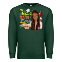Sports Green black teacher magic with afro Premium Sweatshirt - NancyCooperArtShop
