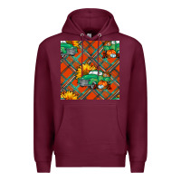 Burgundy Fall truck Premium Hoodie - NancyCooperArtShop