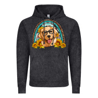 Vintage Black golden retriever rainbow Vintage Hoodie - Artiststas