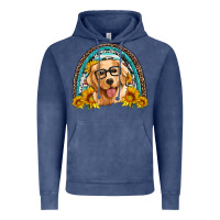 Golden Retriever Rainbow Vintage Hoodie | Teevron