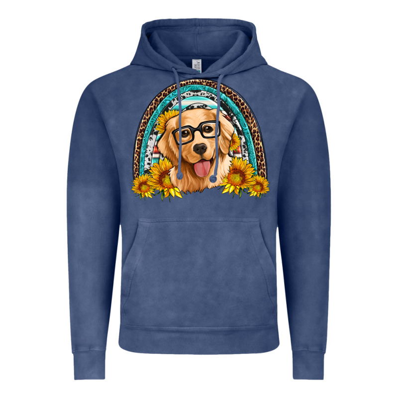 Golden Retriever Rainbow Vintage Hoodie by Artiststas | Teevron