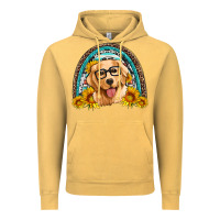 Vintage Mustard golden retriever rainbow Vintage Hoodie - Artiststas