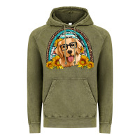 Vintage Olive golden retriever rainbow Vintage Hoodie - Artiststas