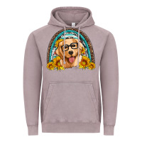 Vintage Zinc golden retriever rainbow Vintage Hoodie - Artiststas