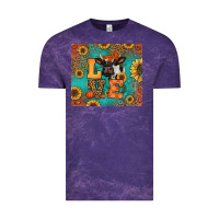 Cloud Purple love autumn cow Vintage Tee - Jasminsmagicworld