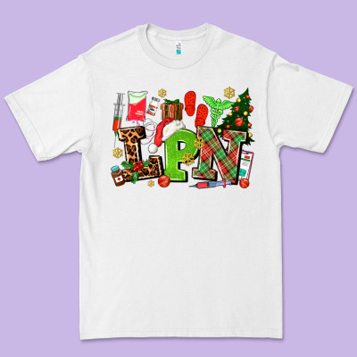 Lpn Christmas Nurse With Premium Tee Designed By Adodesignshop