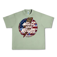Oil Green Western Stars and Stripes Urban Heavy Tee - LillyAllenDesigns
