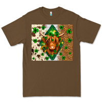Cacao St. Patrick's Day Highland cow Premium Tee - Neo Western