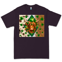 Plum St. Patrick's Day Highland cow Premium Tee - Neo Western