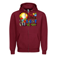 Burgundy this little light of mine Zipper Hoodie - LillyAllenDesigns