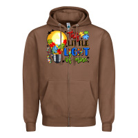 Chestnut this little light of mine Zipper Hoodie - LillyAllenDesigns