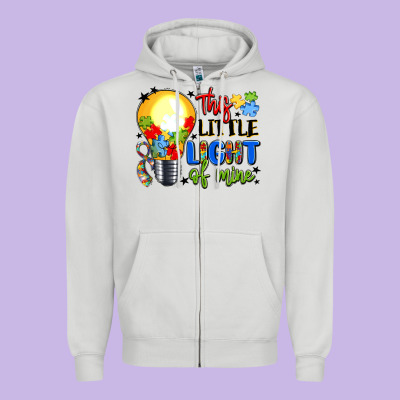 This Little Light Of Mine Zipper Hoodie Designed By Lillyallendesigns