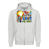 Dove Grey this little light of mine Zipper Hoodie - LillyAllenDesigns