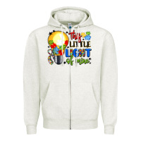 Oatmeal Heather this little light of mine Zipper Hoodie - LillyAllenDesigns