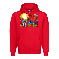 Red this little light of mine Zipper Hoodie - LillyAllenDesigns