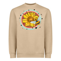 Mushroom bee and sunflower Heavyweight Sweatshirt - MaliasSmallBusiness