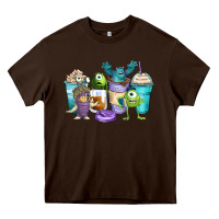 Chocolate Brown cartoon characters coffee cups Heavy Core Tee - Zillion Design Studio