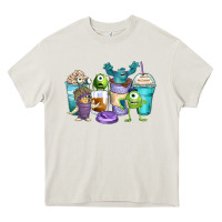 Cream cartoon characters coffee cups Heavy Core Tee - Zillion Design Studio