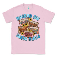 Bubblegum Pink raised on jesus music Classic Tee - MaliasSmallBusiness