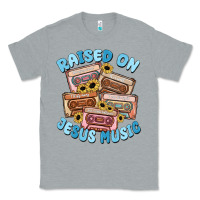 Heather Grey raised on jesus music Classic Tee - MaliasSmallBusiness