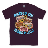 Plum raised on jesus music Classic Tee - MaliasSmallBusiness