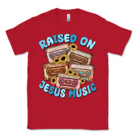 Red raised on jesus music Classic Tee - MaliasSmallBusiness