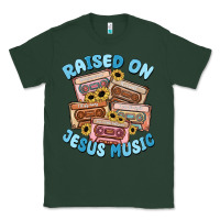 Sports Green raised on jesus music Classic Tee - MaliasSmallBusiness