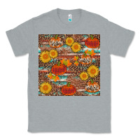 Heather Grey pumpkin plaid sunflower seamless Classic Tee - AdoDesignShop