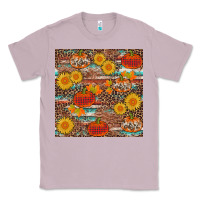 Lilac pumpkin plaid sunflower seamless Classic Tee - AdoDesignShop