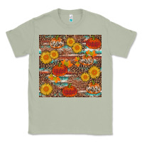 Matcha pumpkin plaid sunflower seamless Classic Tee - AdoDesignShop