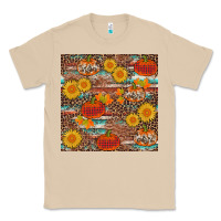 Mushroom pumpkin plaid sunflower seamless Classic Tee - AdoDesignShop