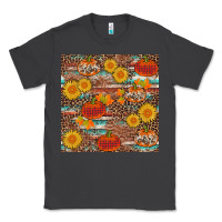Smoke pumpkin plaid sunflower seamless Classic Tee - AdoDesignShop