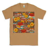 Toasted Coconut pumpkin plaid sunflower seamless Classic Tee - AdoDesignShop