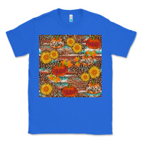 True Royal pumpkin plaid sunflower seamless Classic Tee - AdoDesignShop