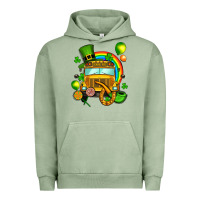 Pigment Oil Green St. Patrick's school bus Urban Hoodie - OliviaCreatesArt