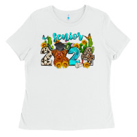 White senior 2024 cow Ladies Tee - Zillion Design Studio