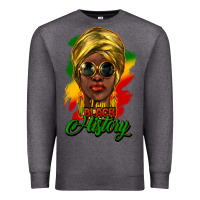 Charcoal Heather i am black history Premium Sweatshirt - NancyCooperArtShop