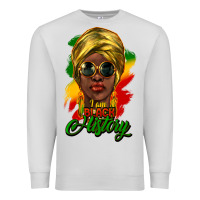 Dove Grey i am black history Premium Sweatshirt - NancyCooperArtShop